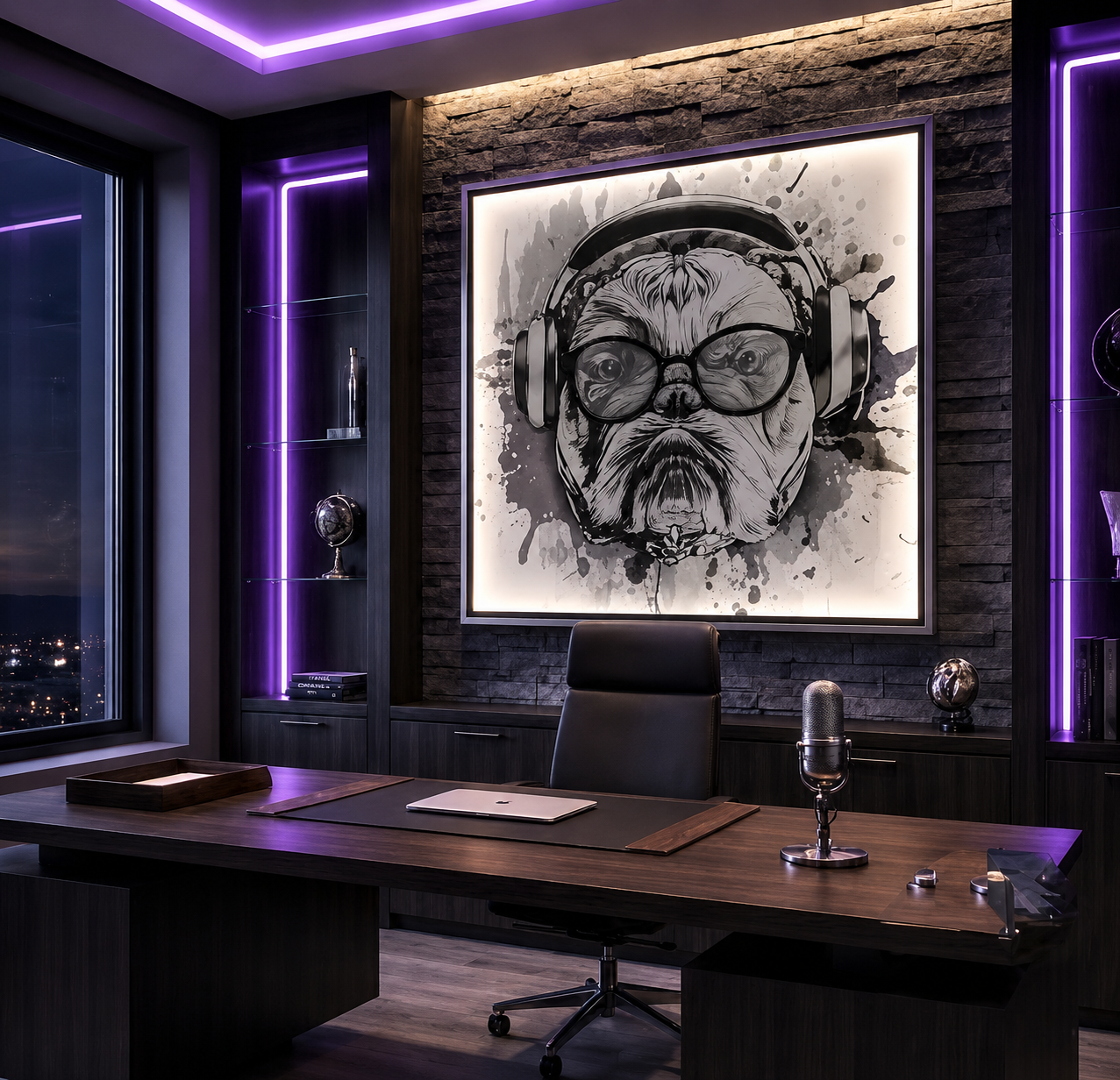 GlowFrame™ | Bulldog DJ LED Personnalisé