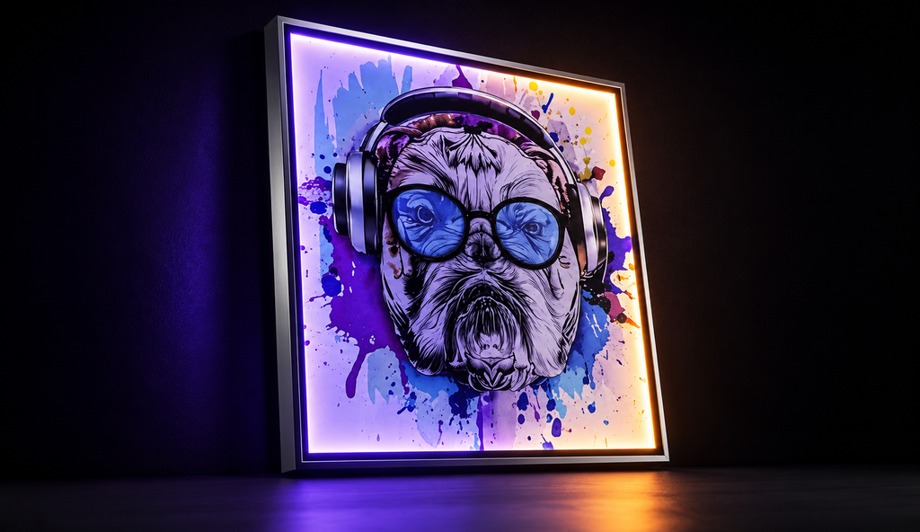 GlowFrame™ | Bulldog DJ LED Personnalisé