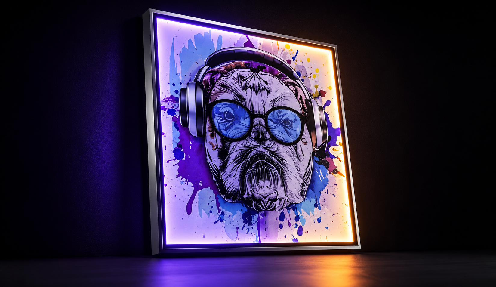 GlowFrame™ | Bulldog DJ LED Personnalisé
