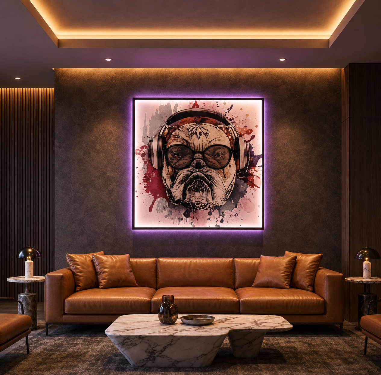 GlowFrame™ | Bulldog DJ LED Personnalisé