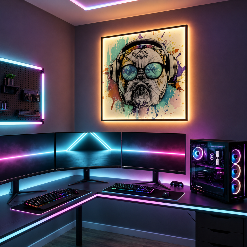 GlowFrame™ | Bulldog DJ LED Personnalisé