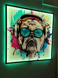 GlowFrame™ | Bulldog DJ LED Personnalisé