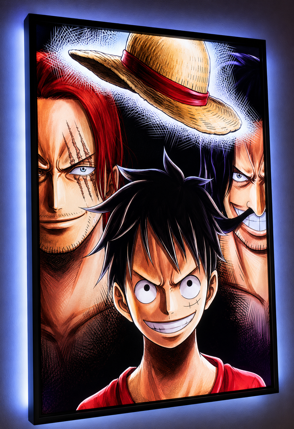 GlowFrame™ | Luffy, Shanks & Roger LED Premium